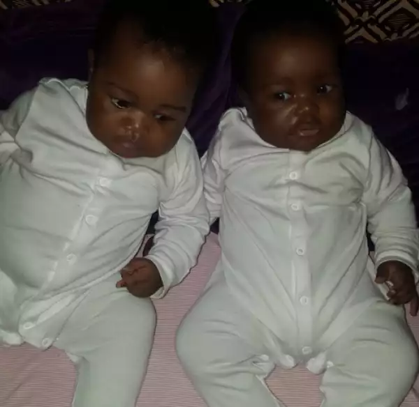 Emem Isong shows off her adorable twin babies (photo)